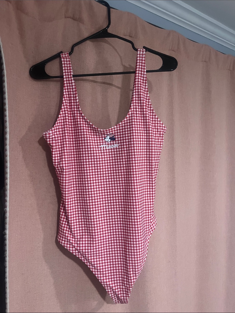 Old Navy Red Gingham One-Piece Swimsuit with Minnie Detail